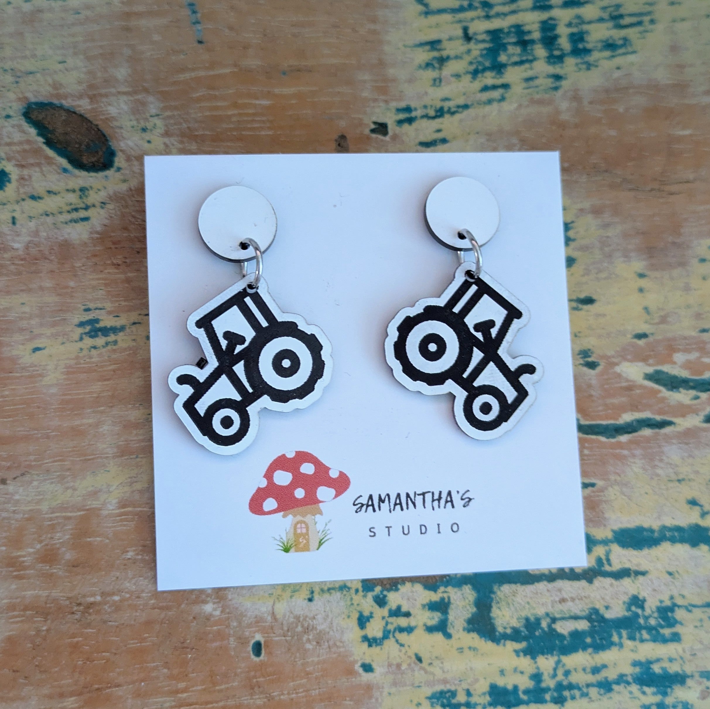Tractor Dangle Earrings, Country farming earrings, Country & Western