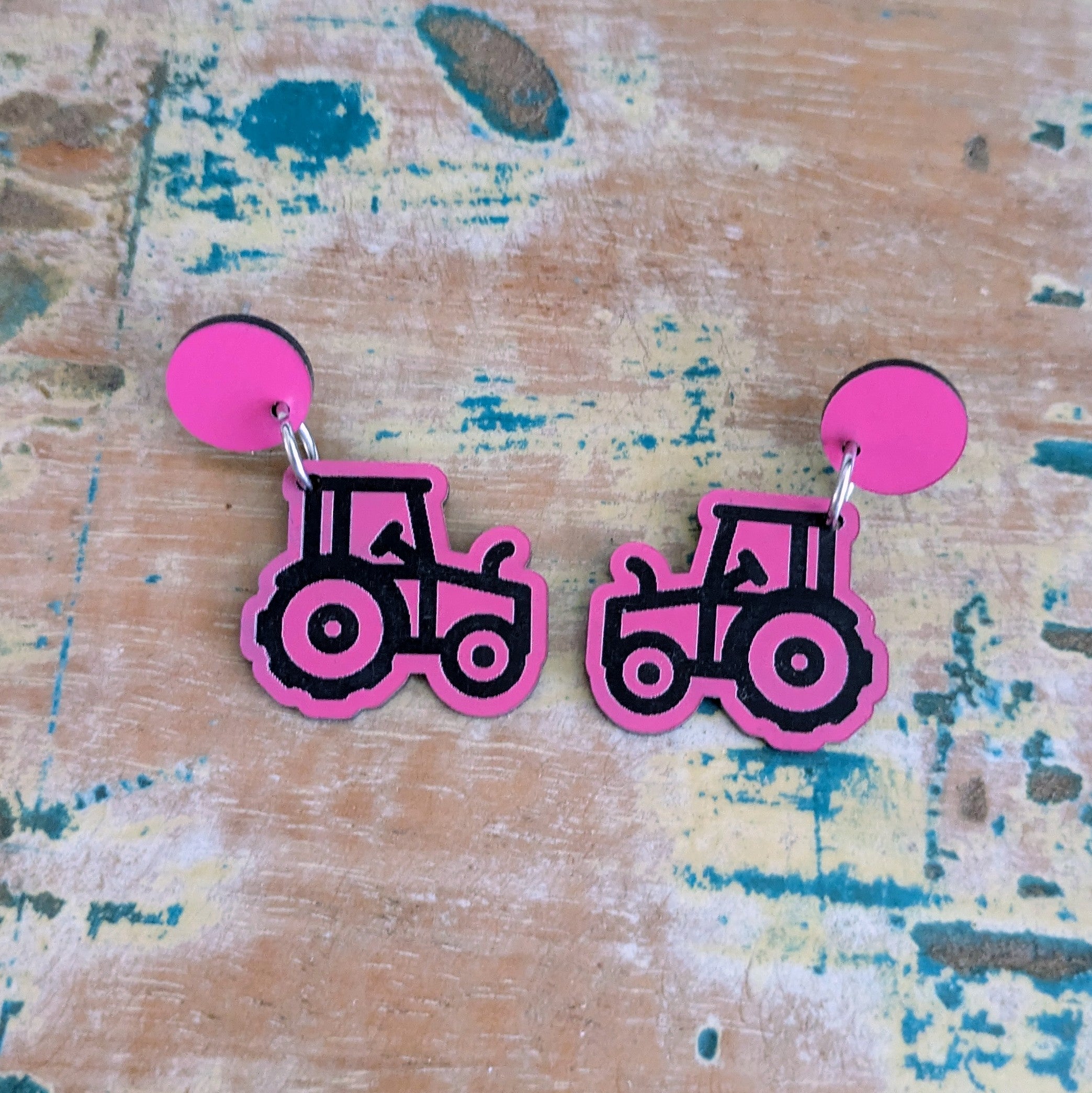 Tractor Dangle Earrings, Country farming earrings, Country & Western