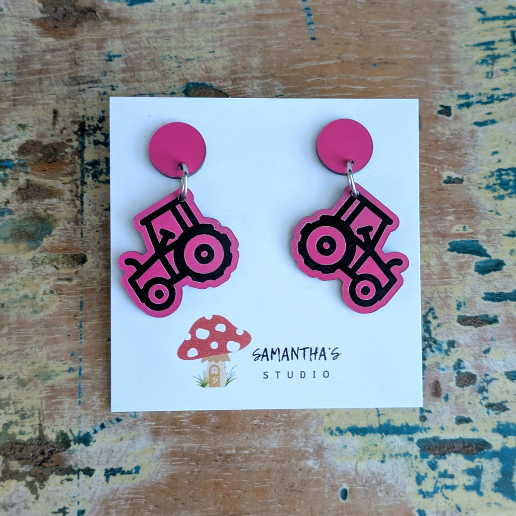 Tractor Dangle Earrings, Country farming earrings, Country & Western