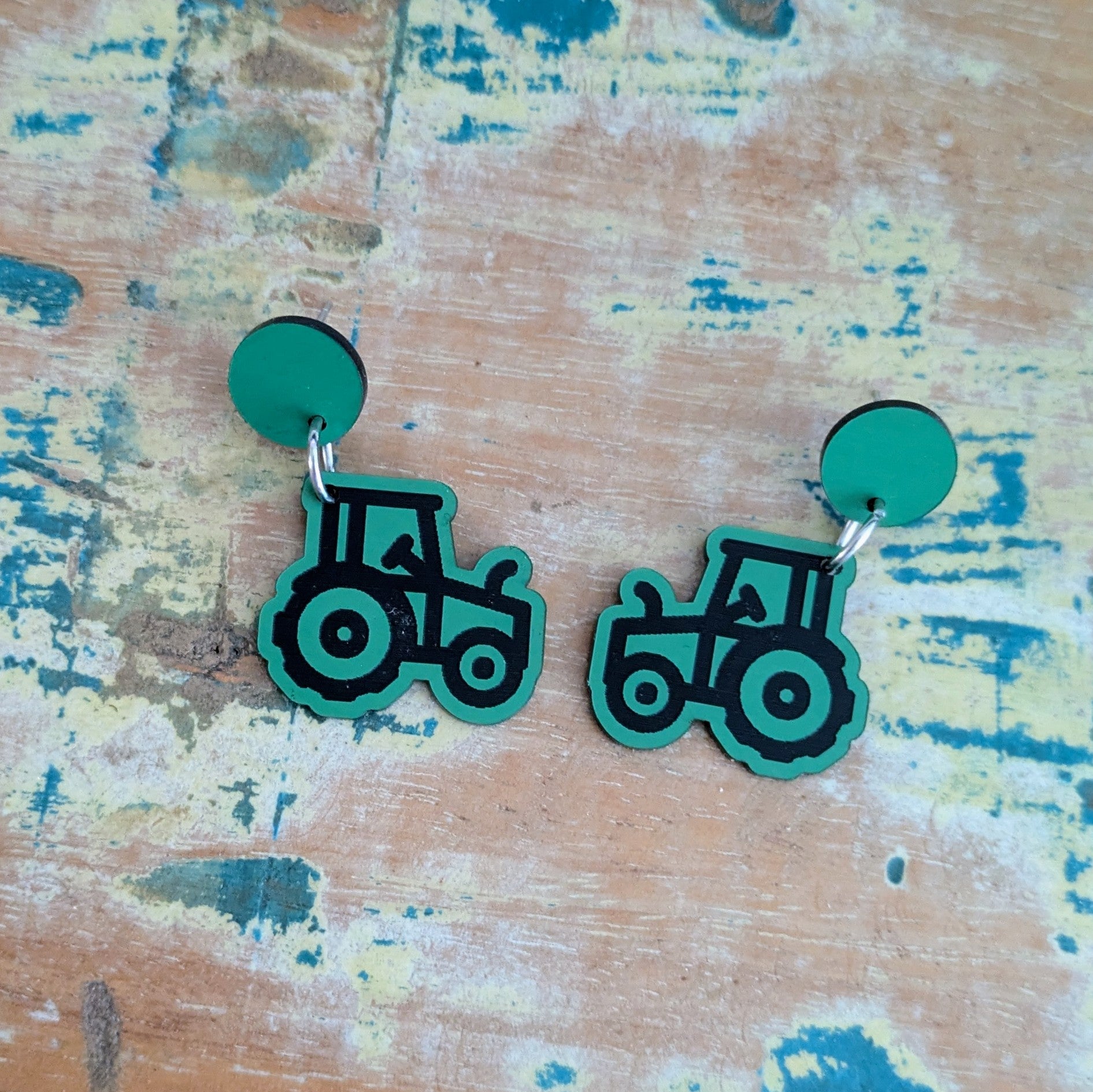 Tractor Dangle Earrings, Country farming earrings, Country & Western