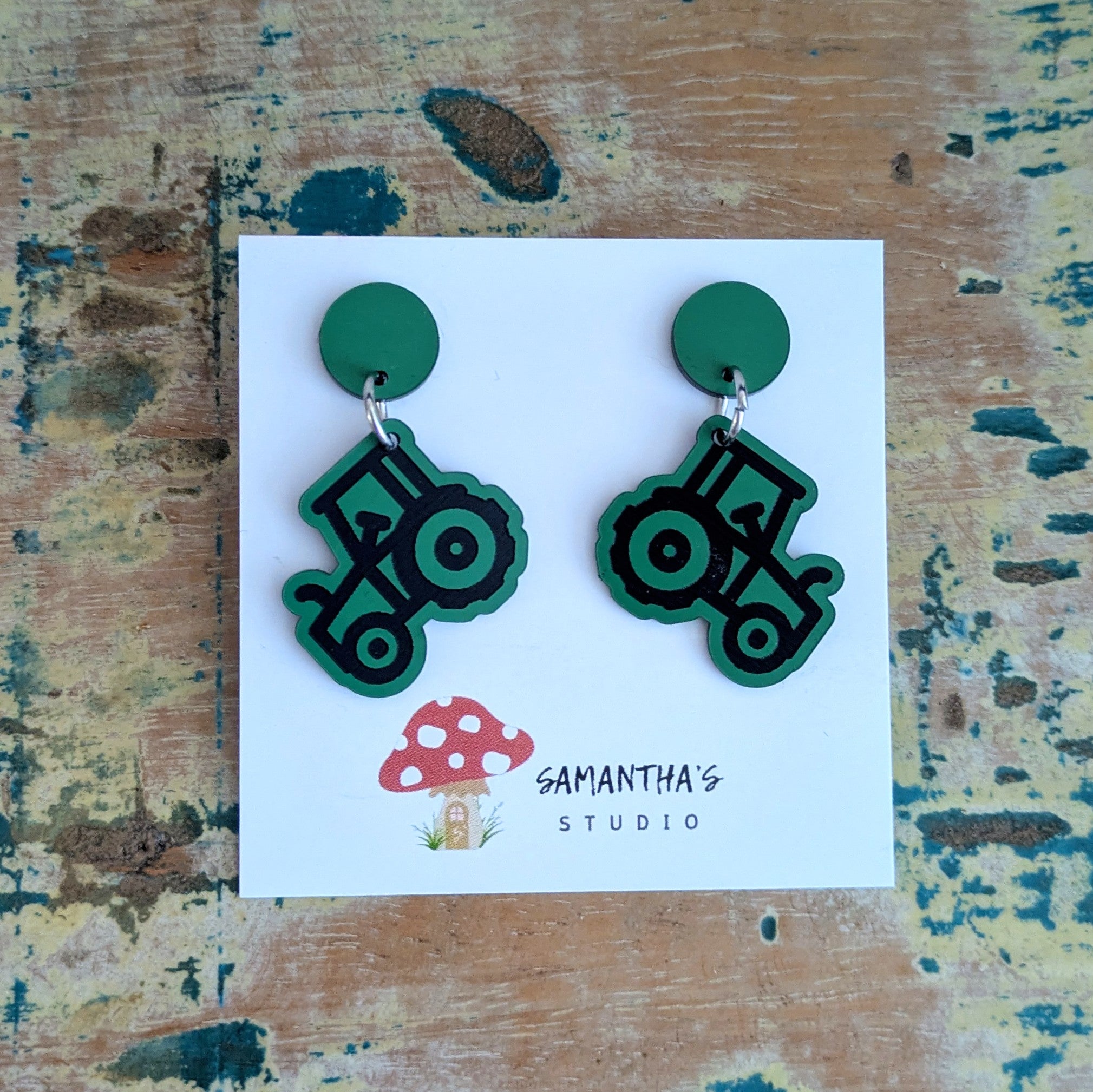 Tractor Dangle Earrings, Country farming earrings, Country & Western
