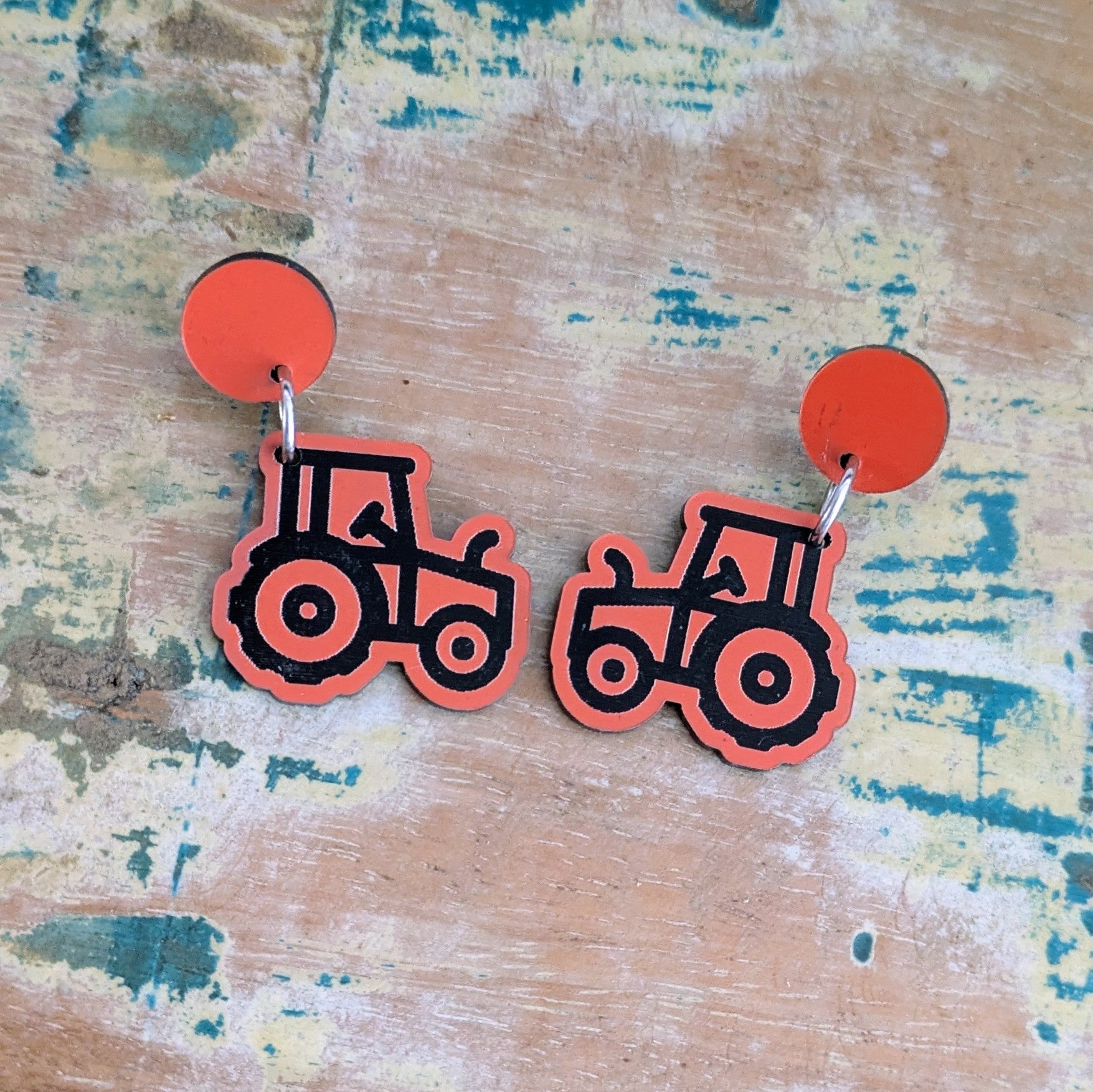 Tractor Dangle Earrings, Country farming earrings, Country & Western
