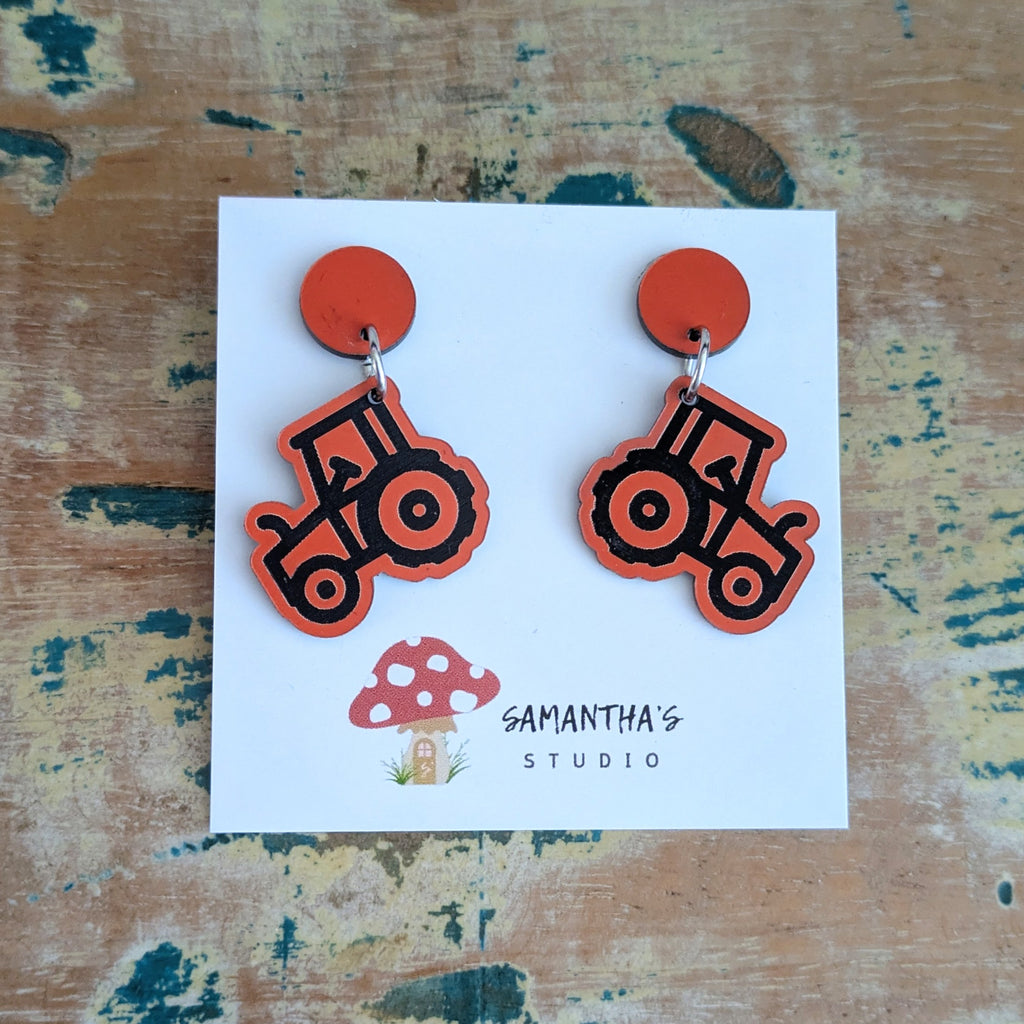 Tractor Dangle Earrings, Country farming earrings, Country & Western