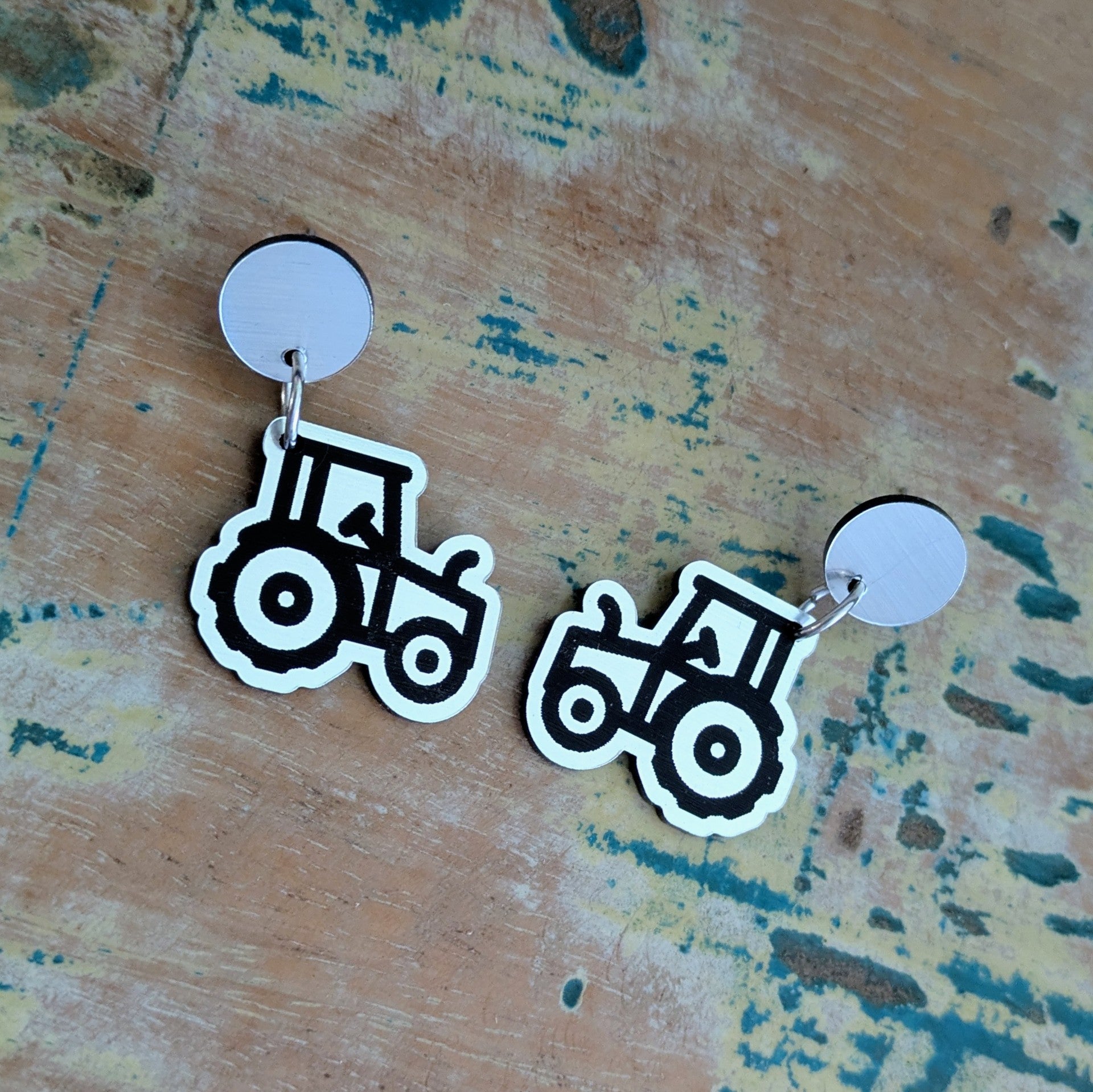 Tractor Dangle Earrings, Country farming earrings, Country & Western