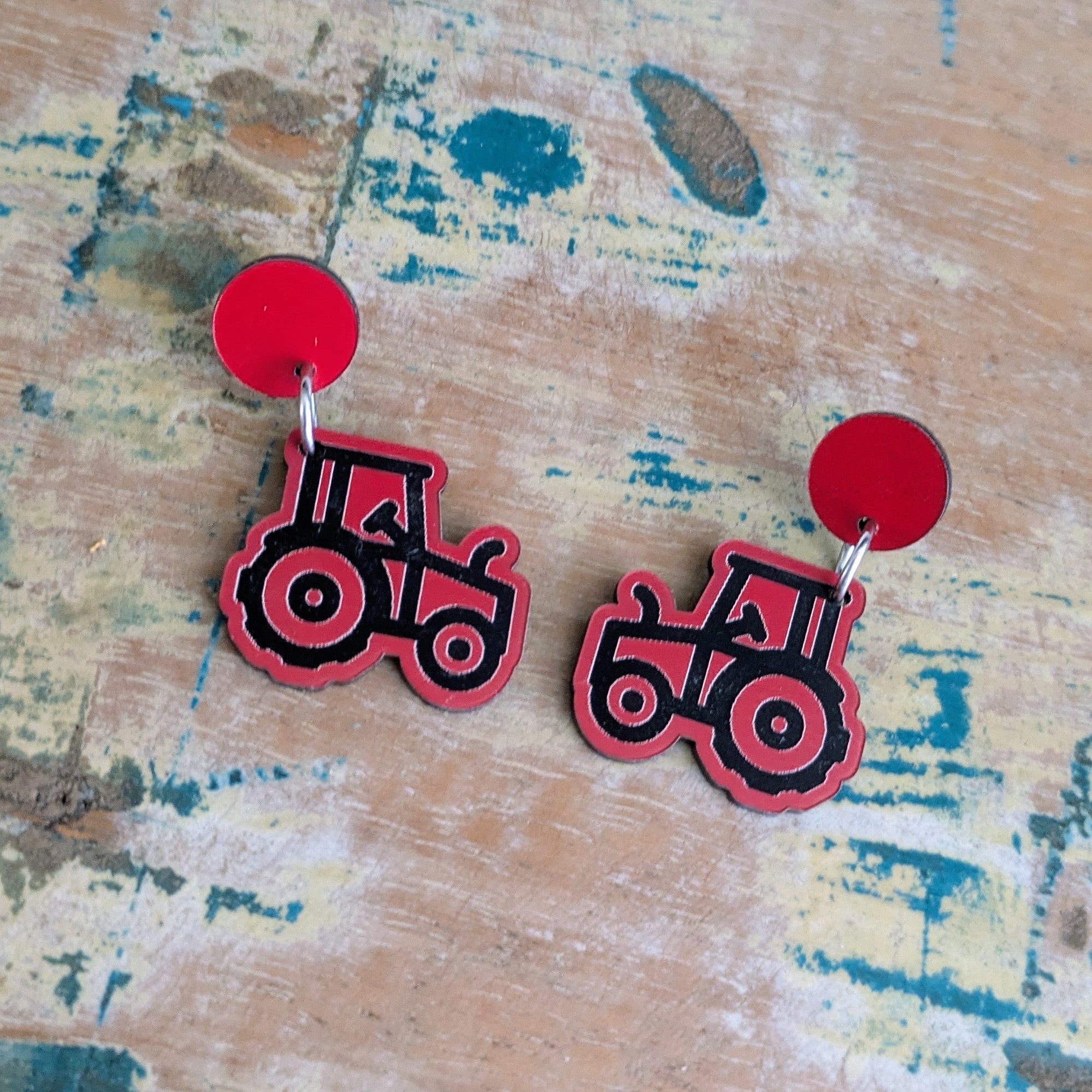 Tractor Dangle Earrings, Country farming earrings, Country & Western