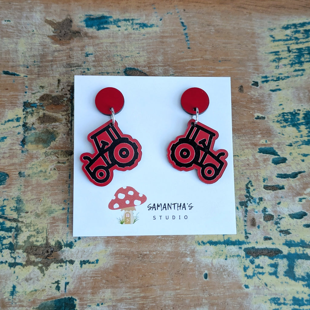 Tractor Dangle Earrings, Country farming earrings, Country & Western