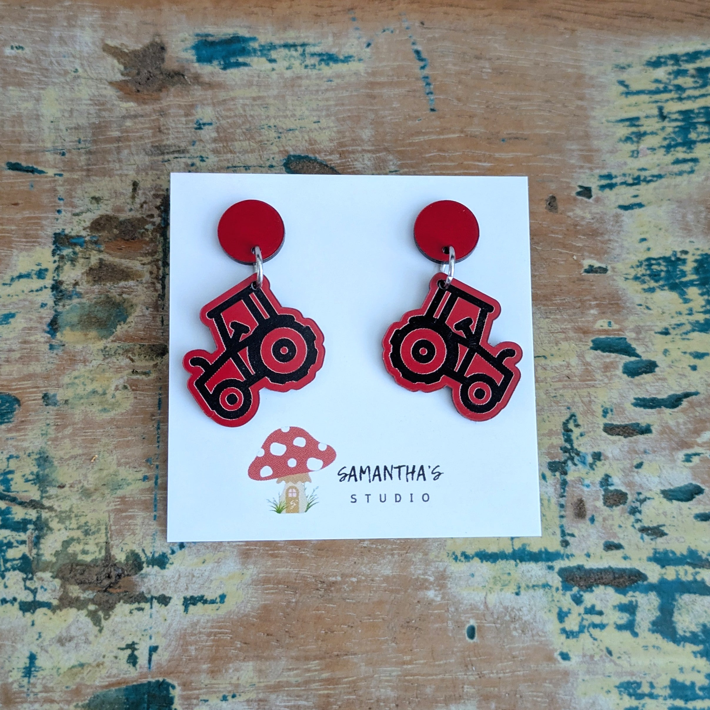 Tractor Dangle Earrings, Country farming earrings, Country & Western