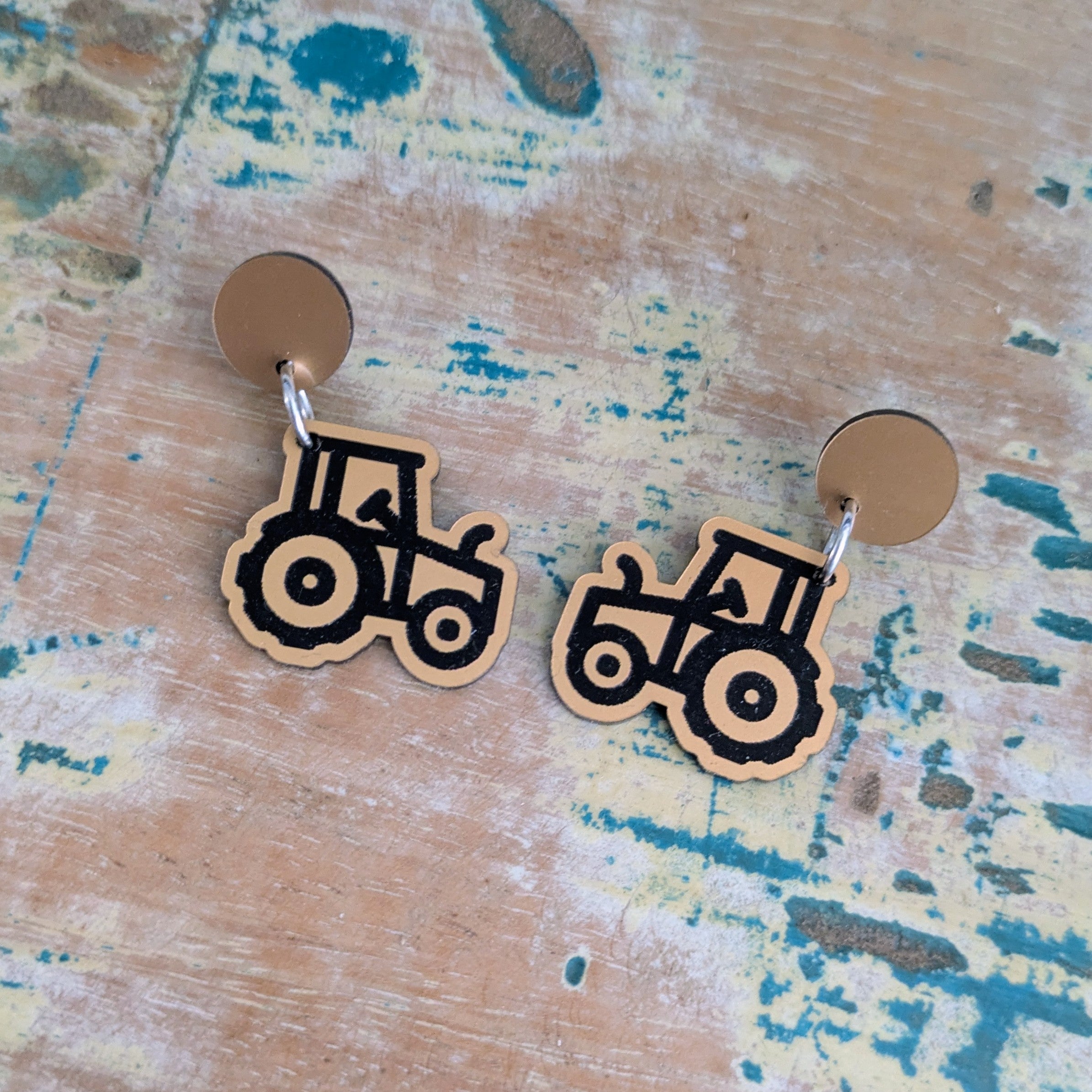 Tractor Dangle Earrings, Country farming earrings, Country & Western