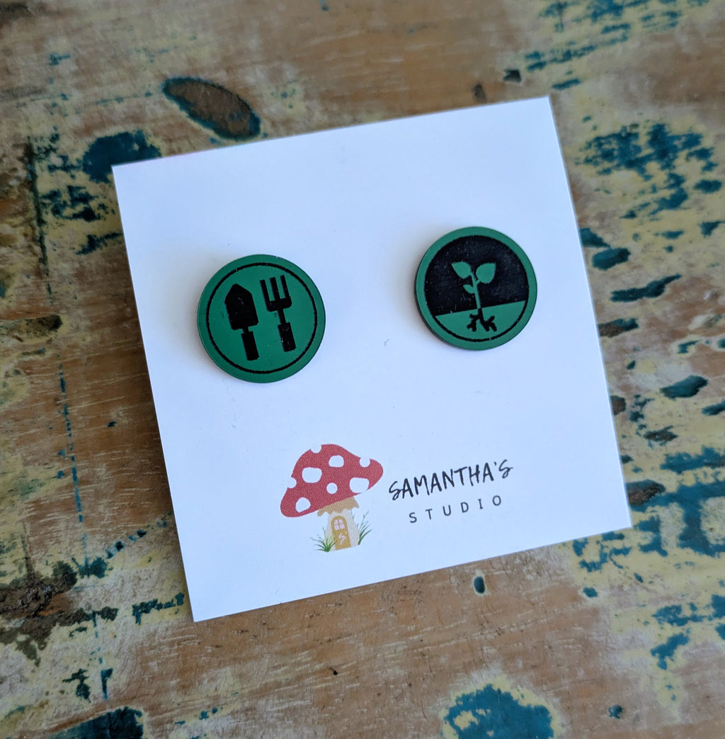 Gardener's Acrylic Stud Earrings