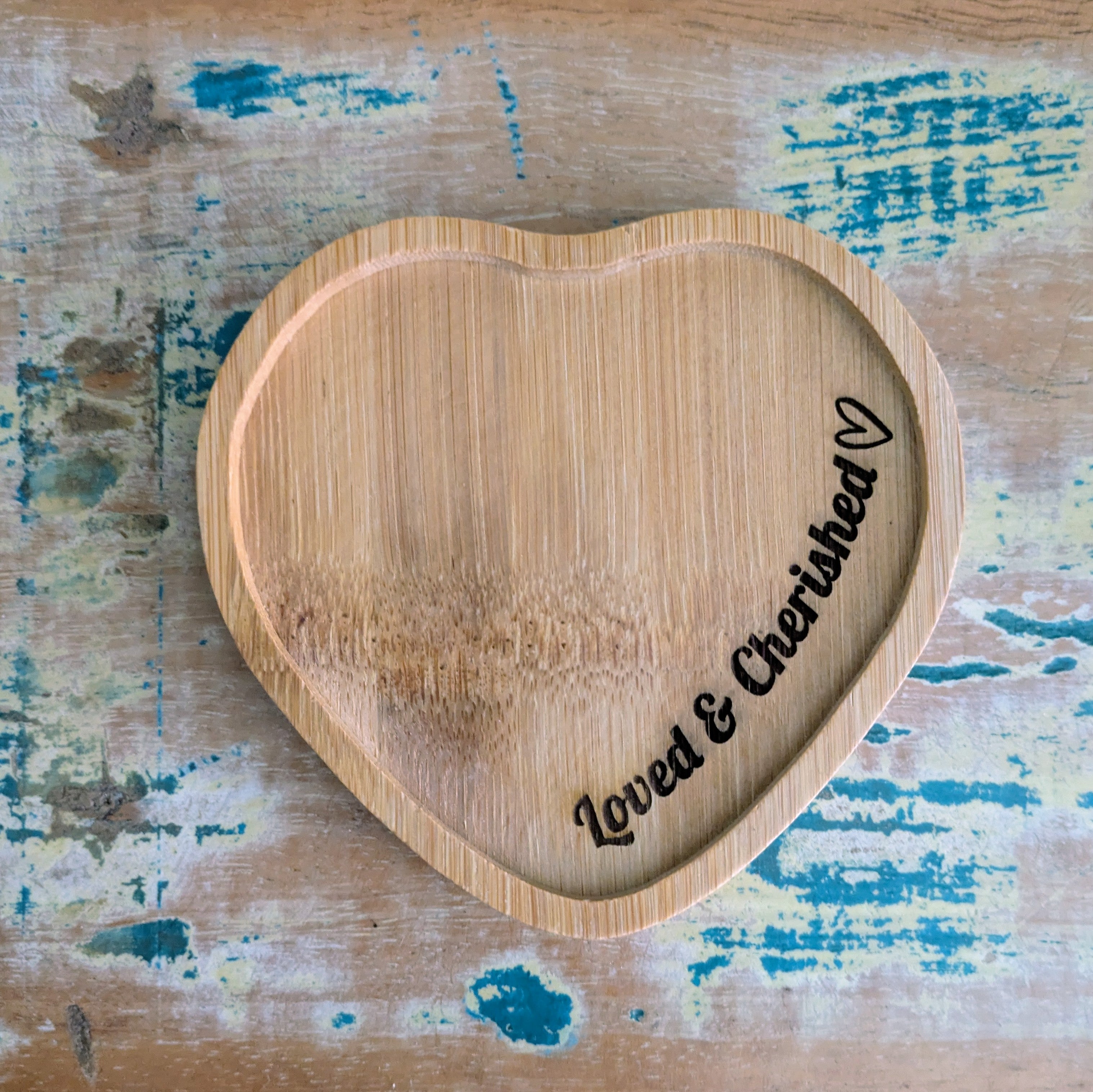 Loved & Cherished Heart Trinket Tray