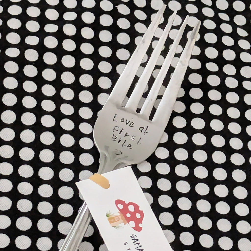 Love at First Bite- Quote Cutlery (Fork)