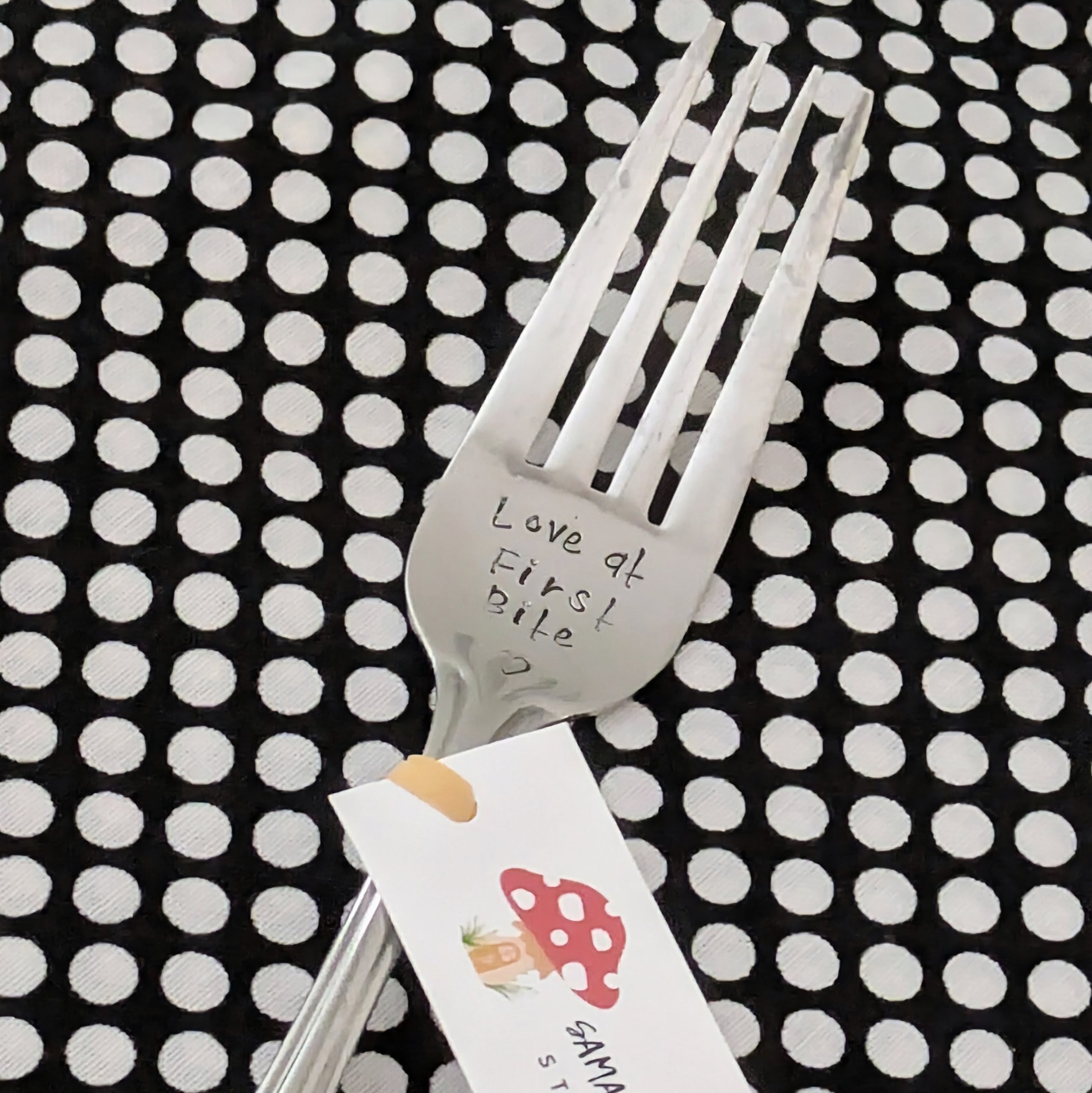 Love at First Bite- Quote Cutlery (Fork)