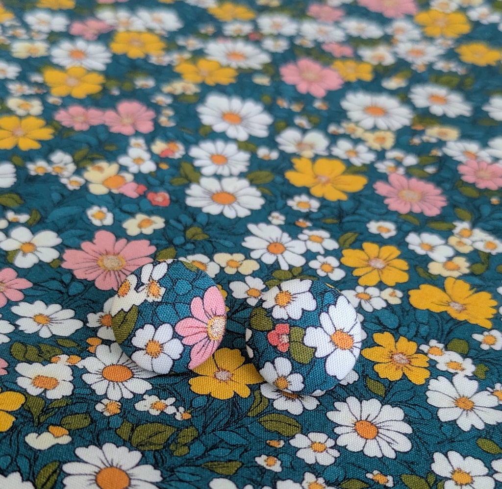 Green Floral Earrings