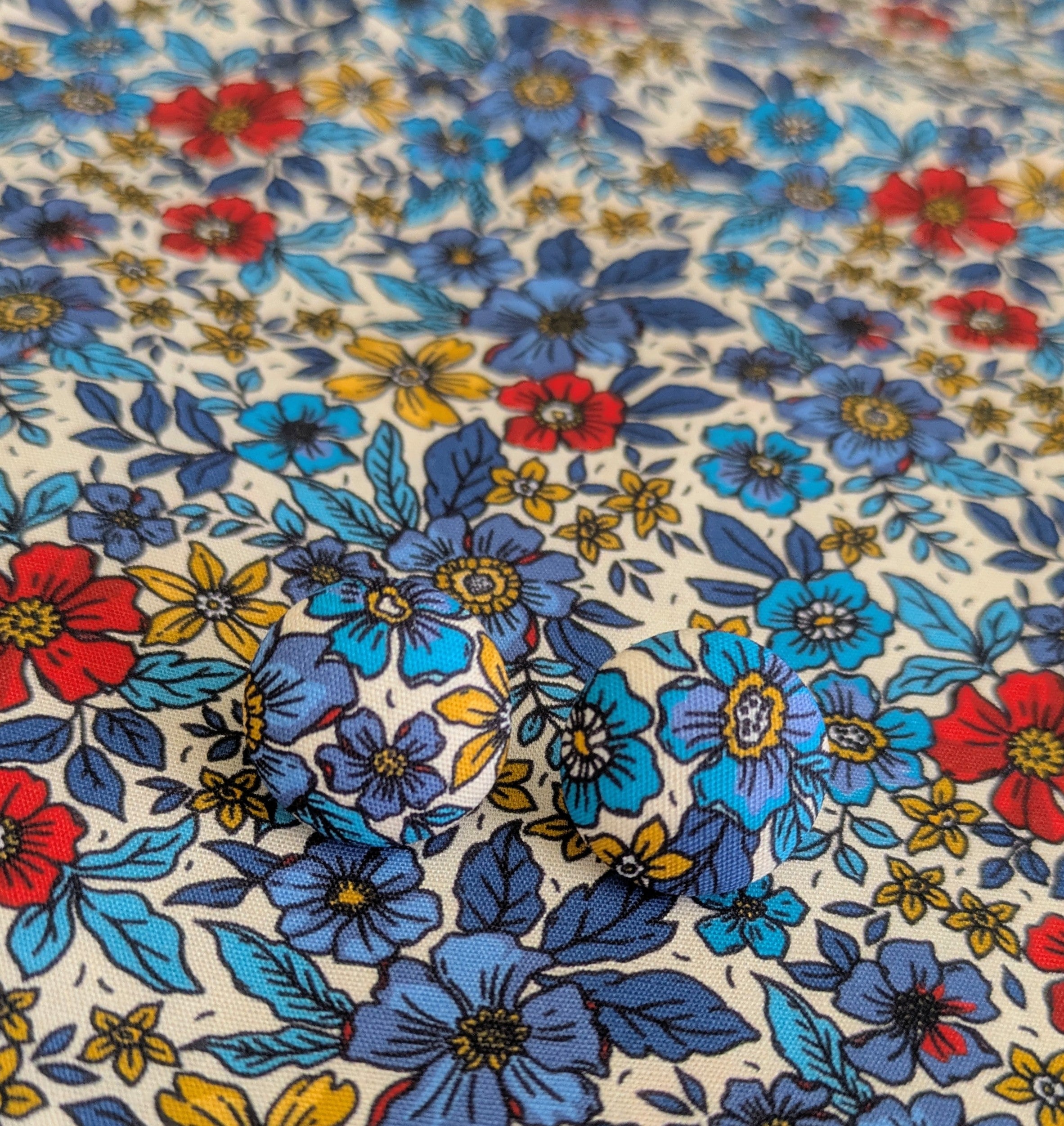 Blue Floral Earrings