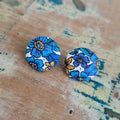 Blue Floral Earrings