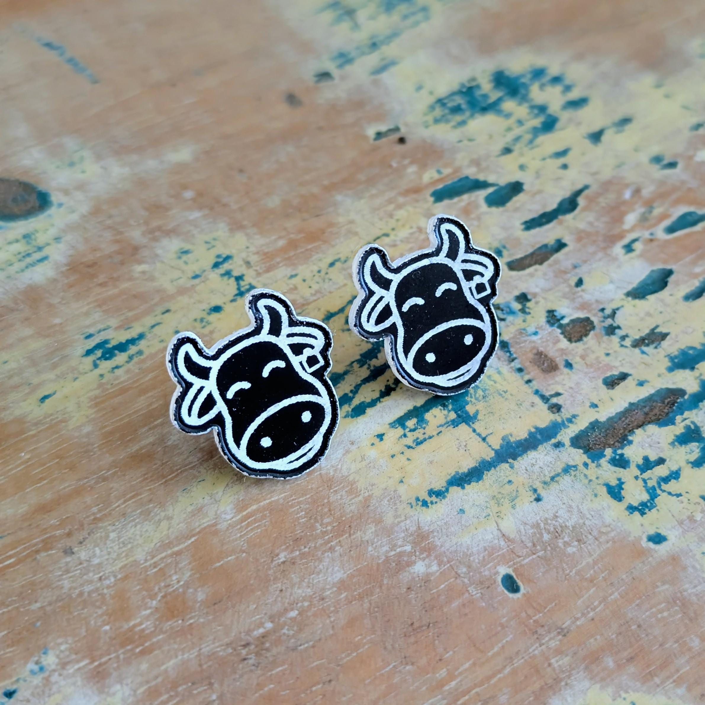 Cow Acrylic Stud earrings