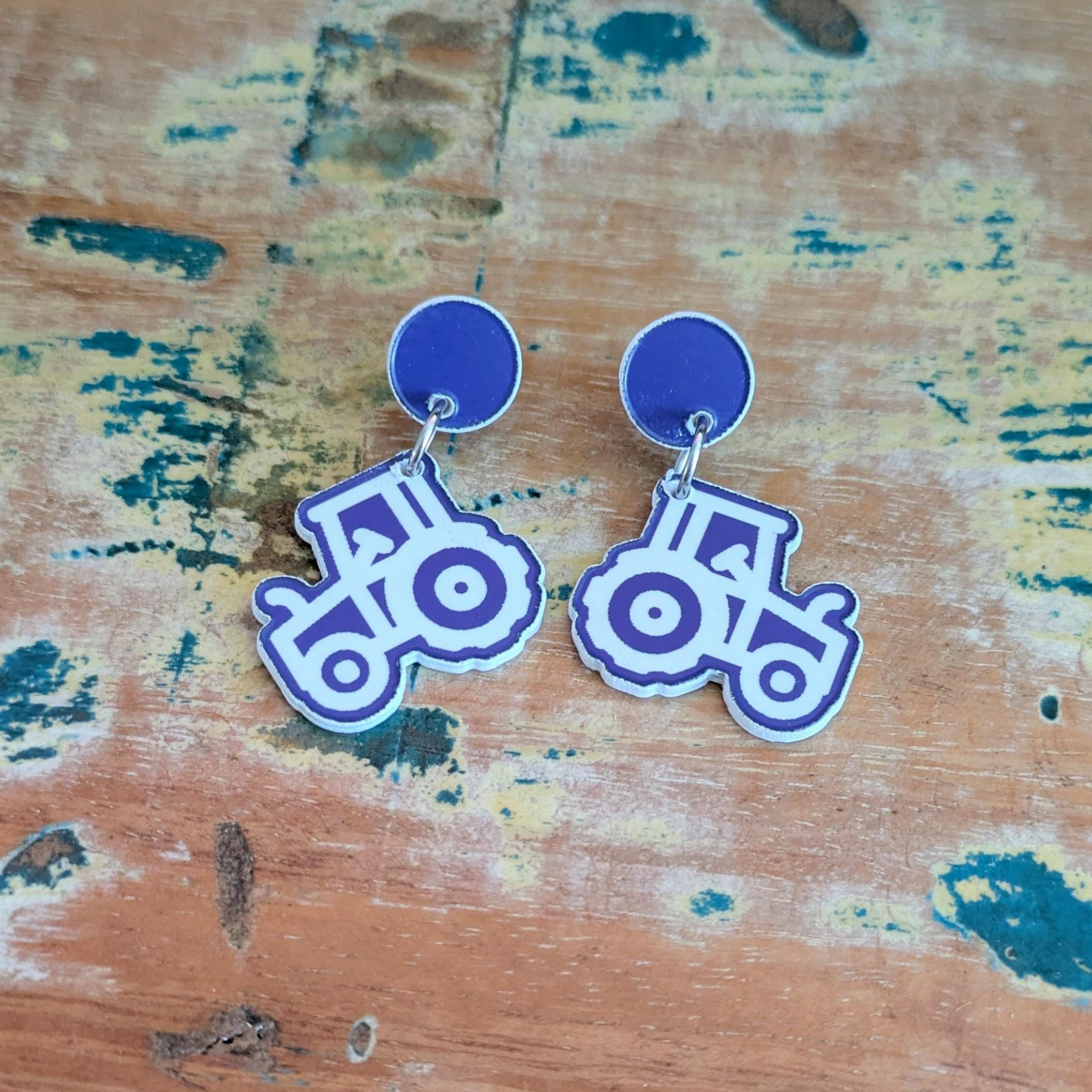 Tractor Dangle Earrings, Country farming earrings, Country & Western