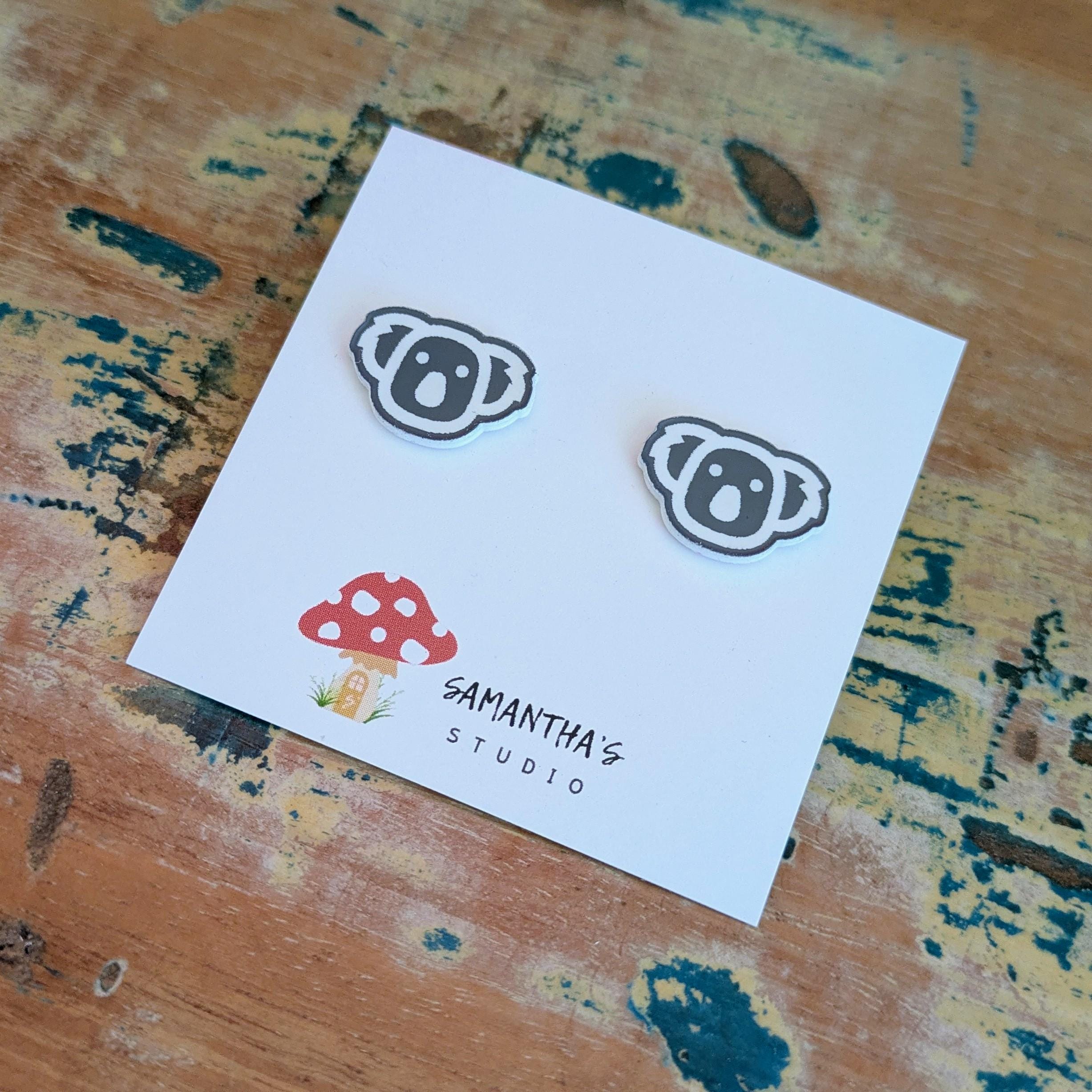 Koala stud earrings