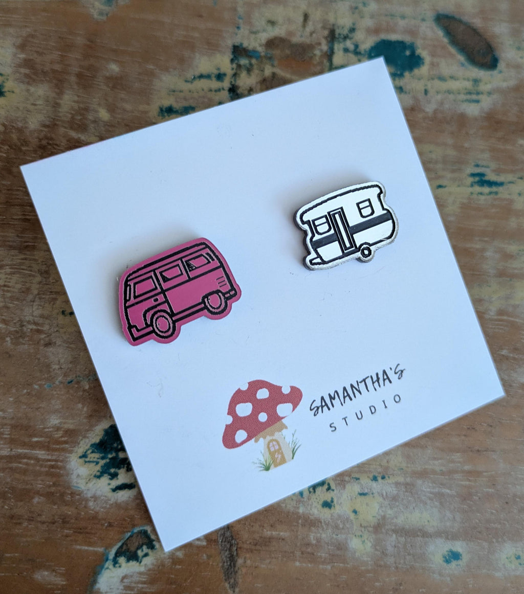 Microbus & Caravan stud earrings