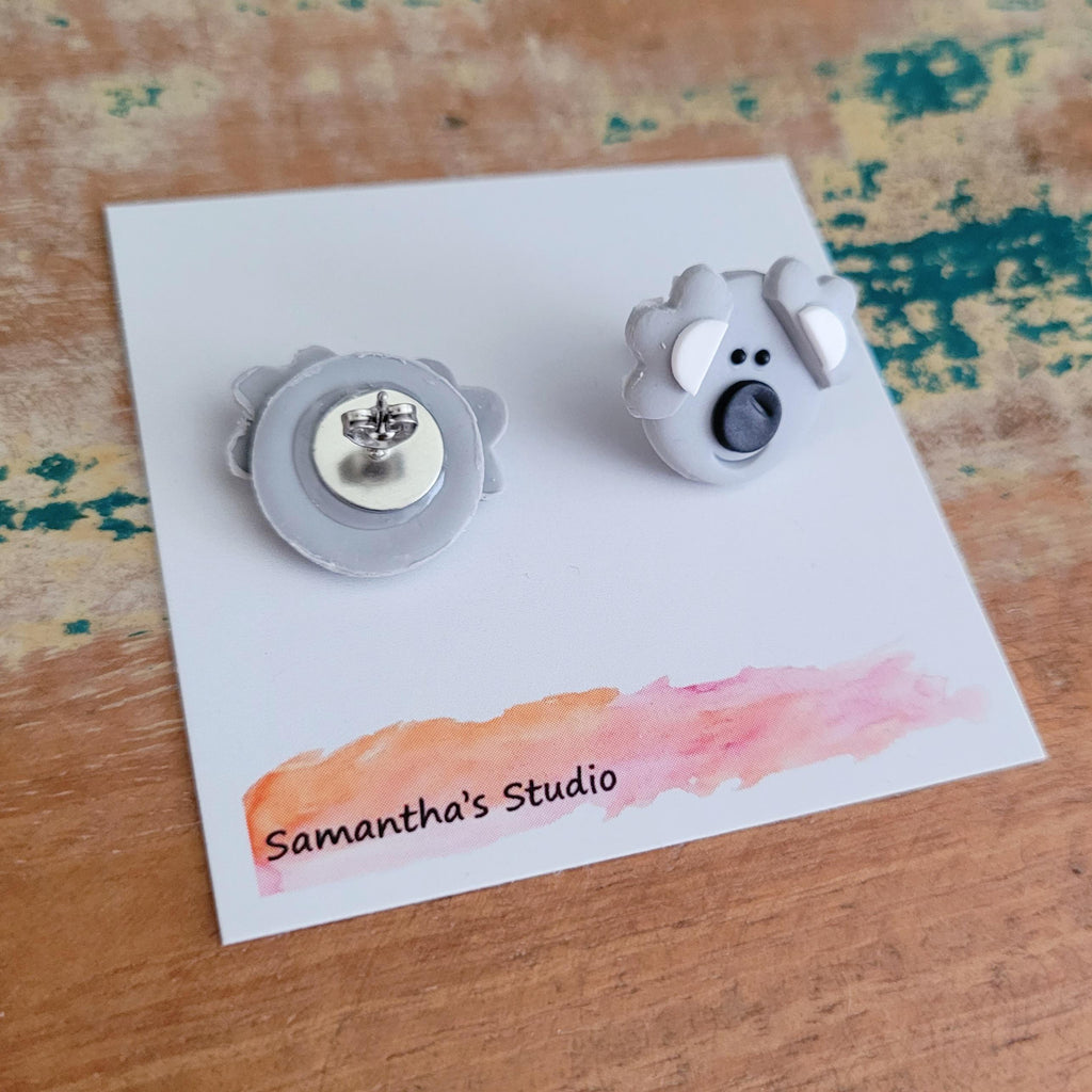 Koala stud earrings, Australian stud earrings