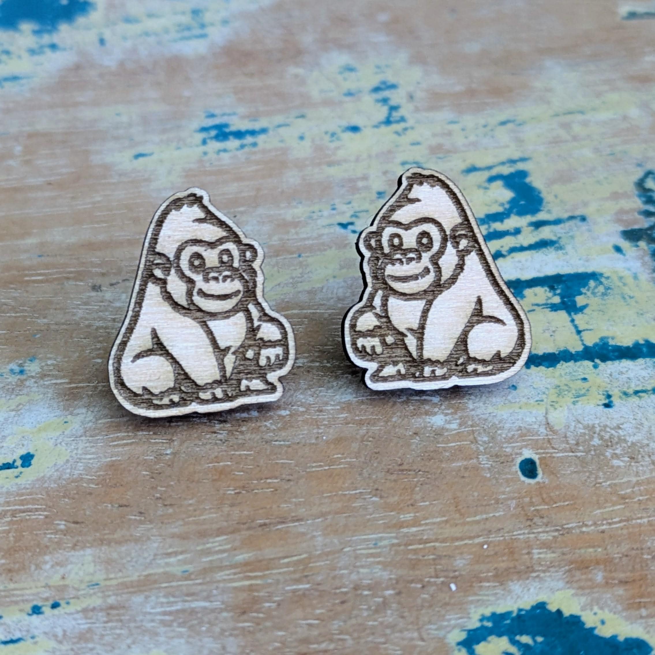 Gorilla earrings