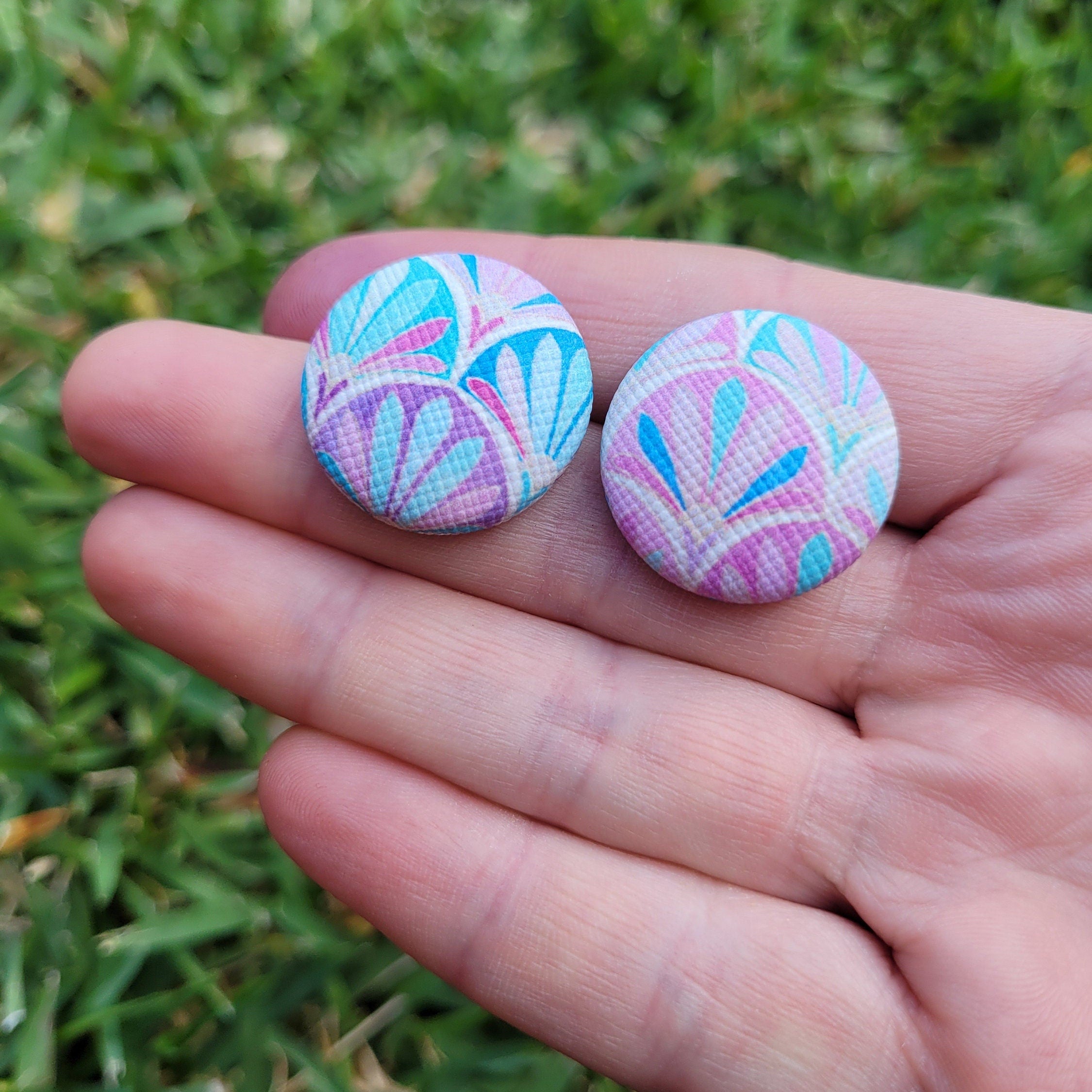 Art Deco Button earrings