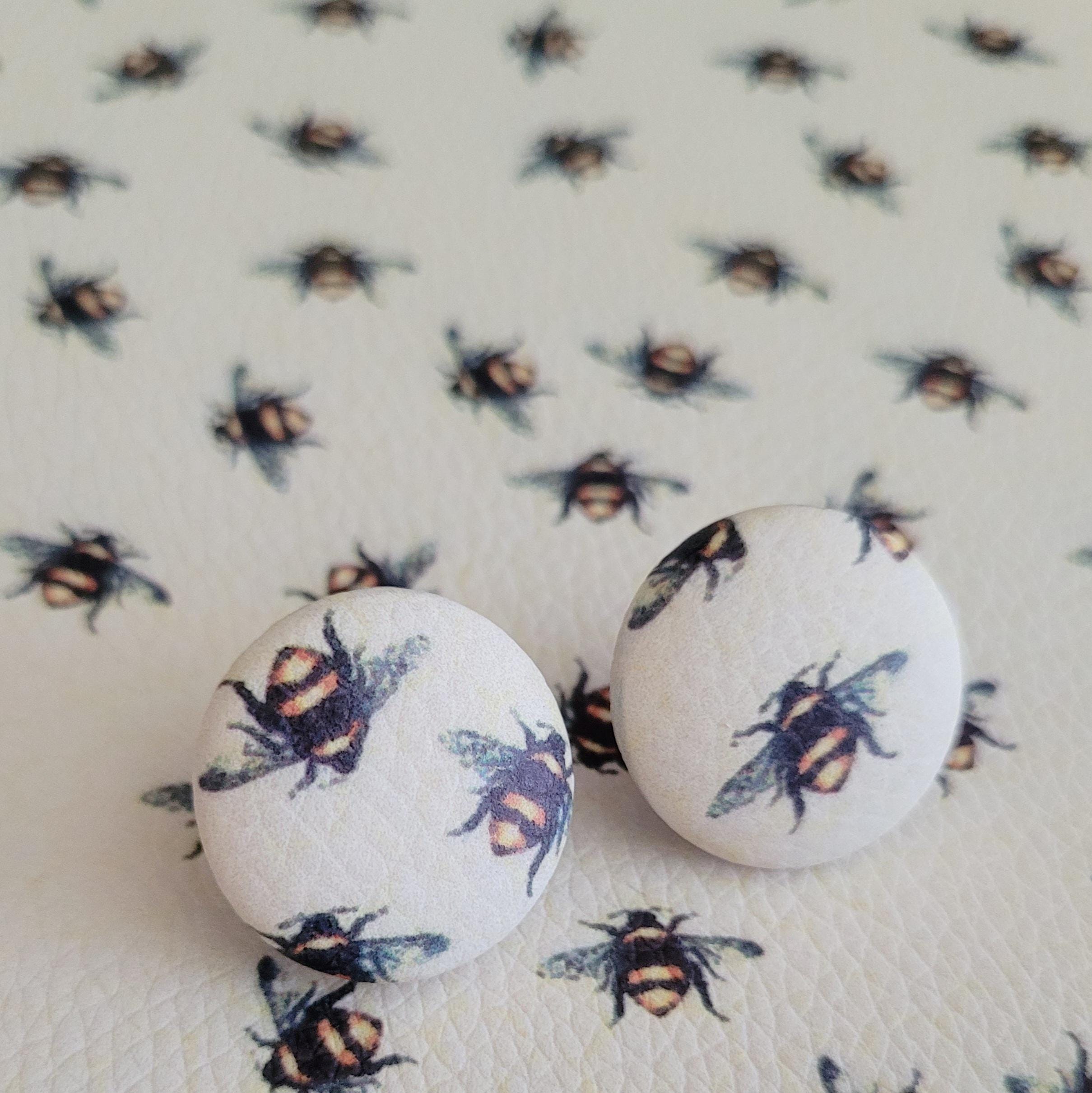 Bee Button Stud earrings
