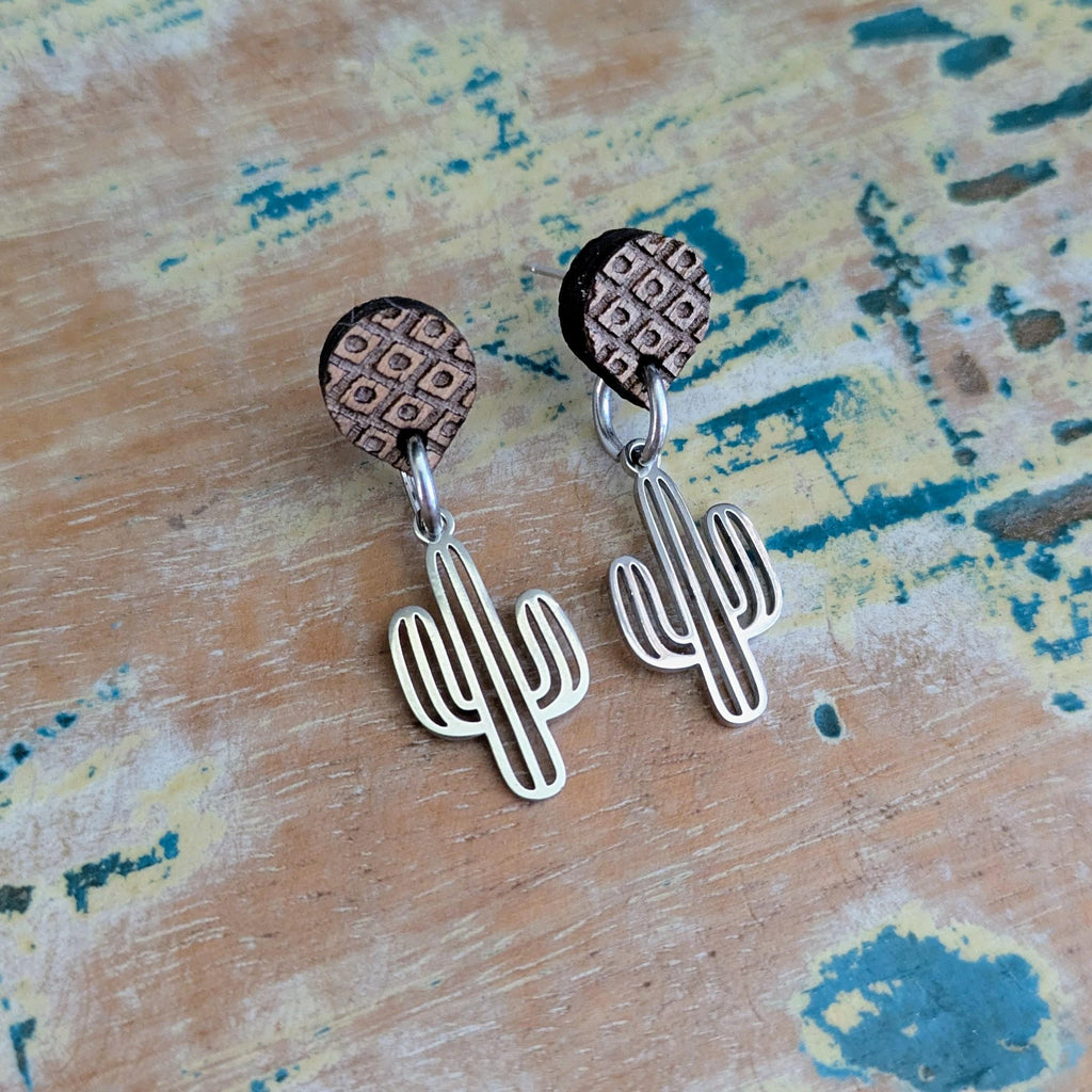 CACTUS | Stud top dangle earrings