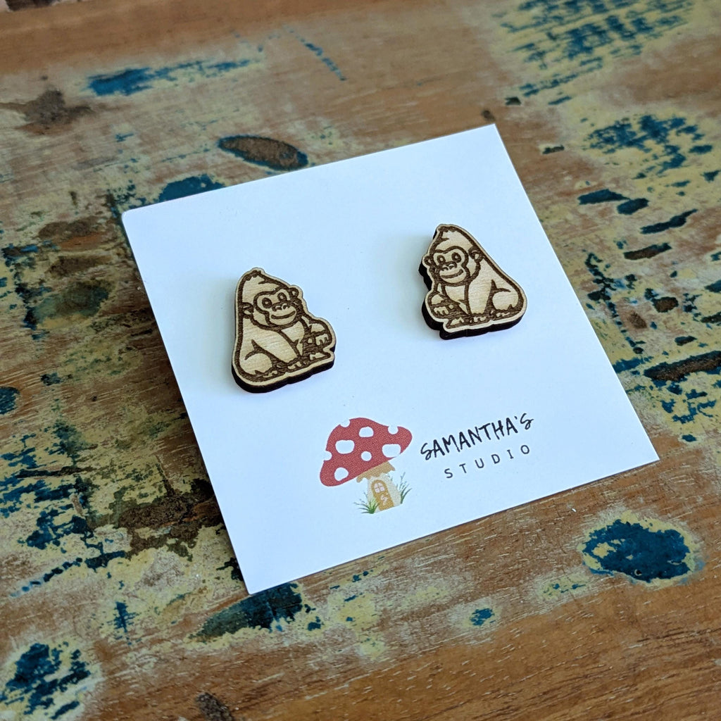 Gorilla earrings