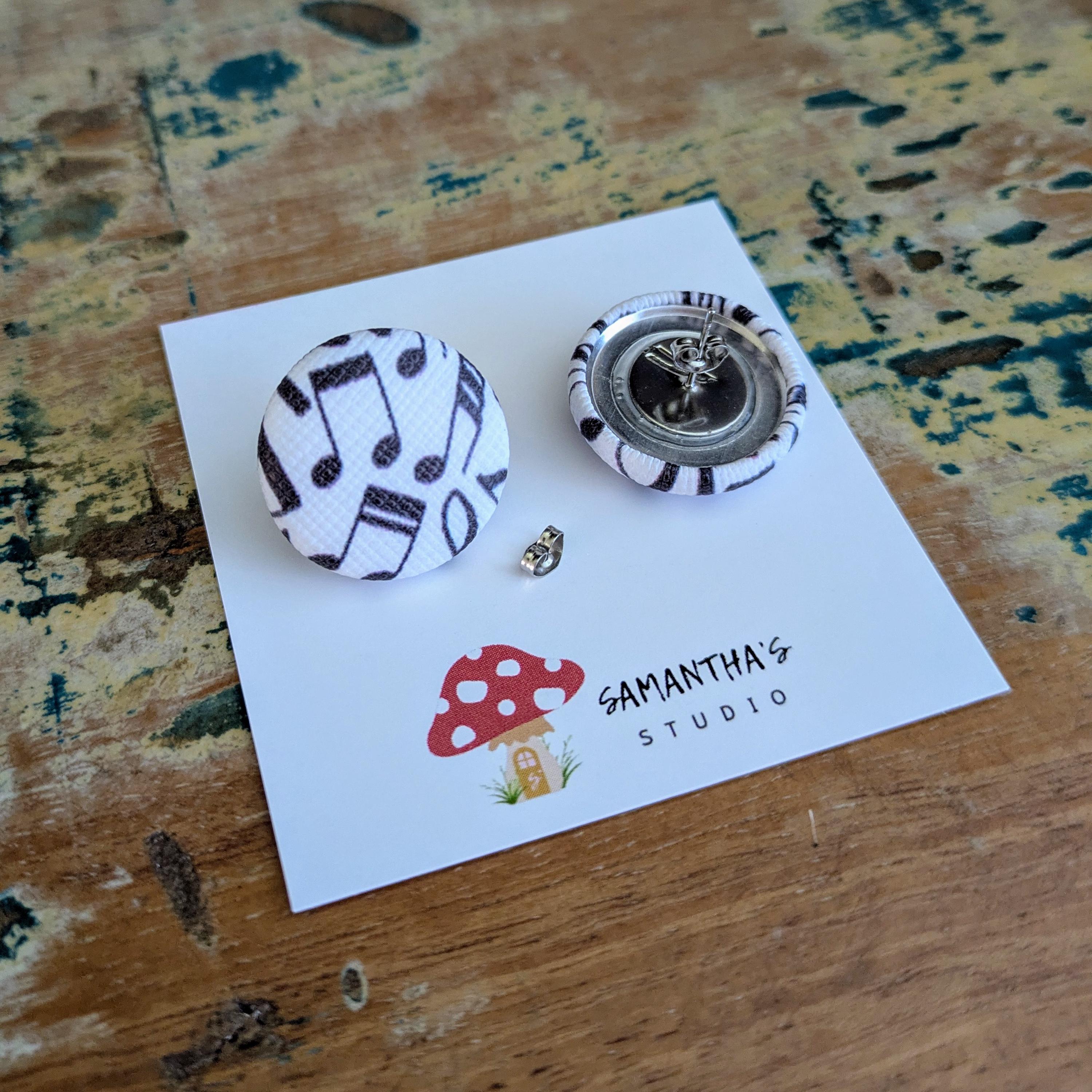 Music to my ears Button Stud Earrings