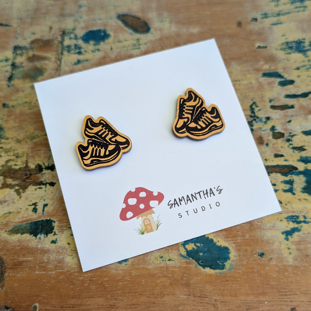 Running Shoes Acrylic Stud Earrings