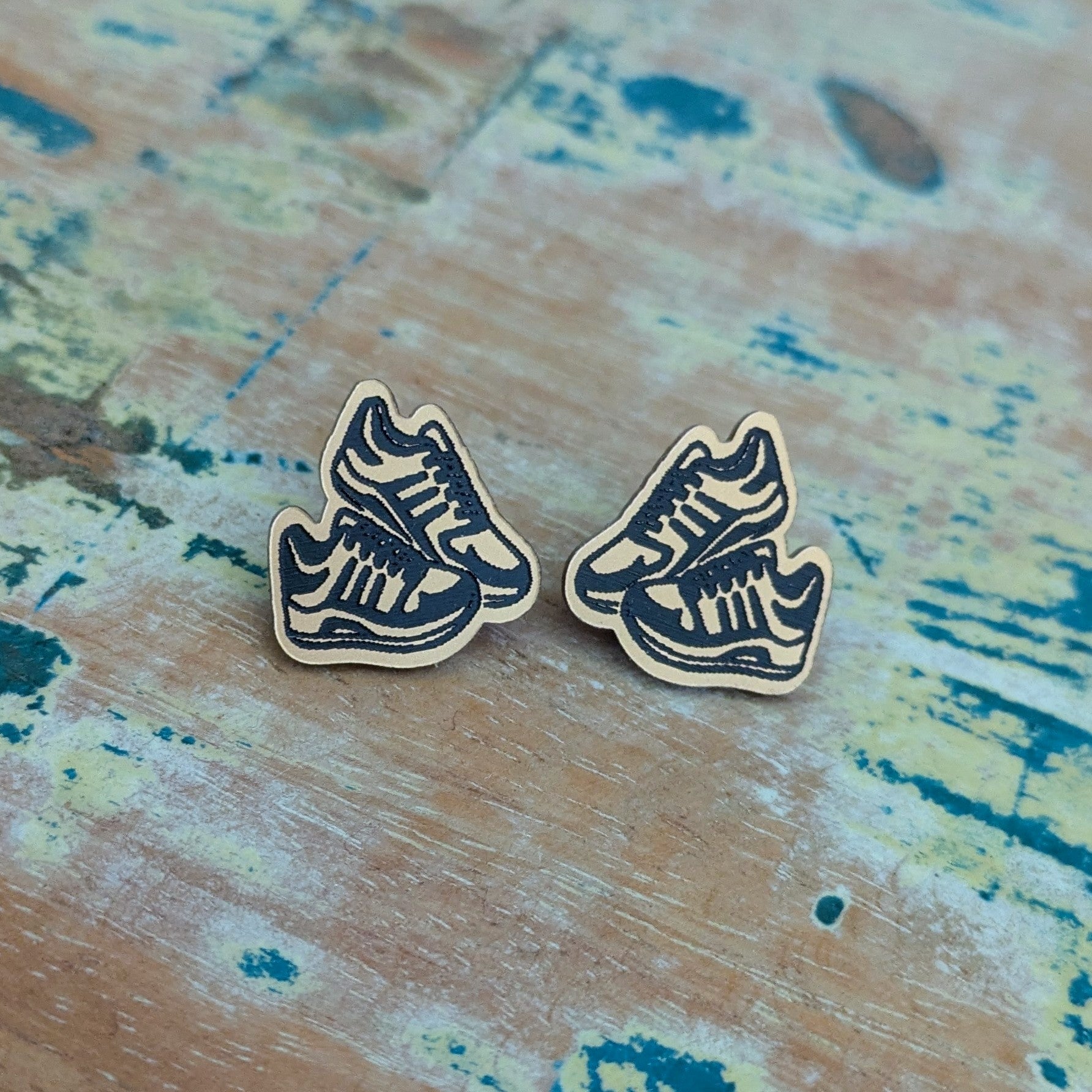 Running Shoes Acrylic Stud Earrings