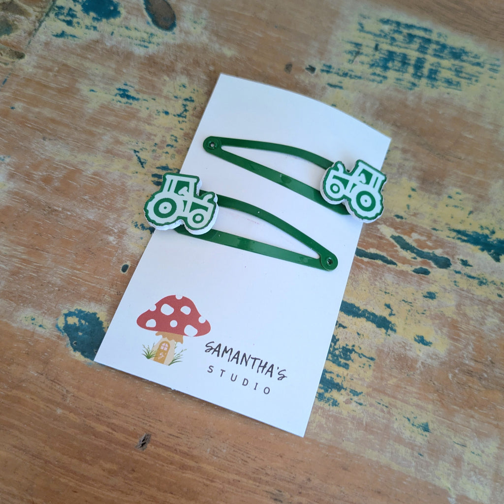 Tractor Hair Clips