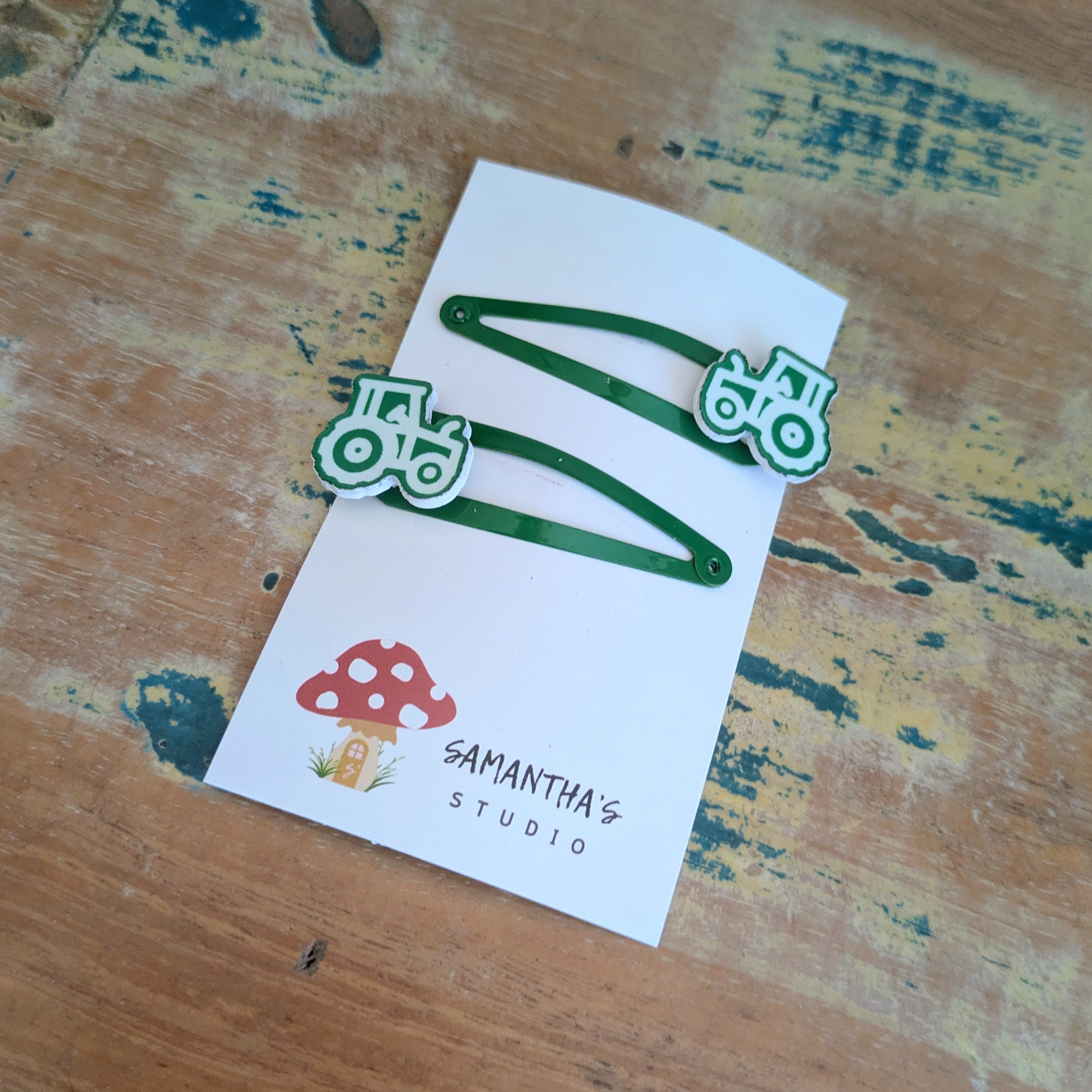 Tractor Hair Clips